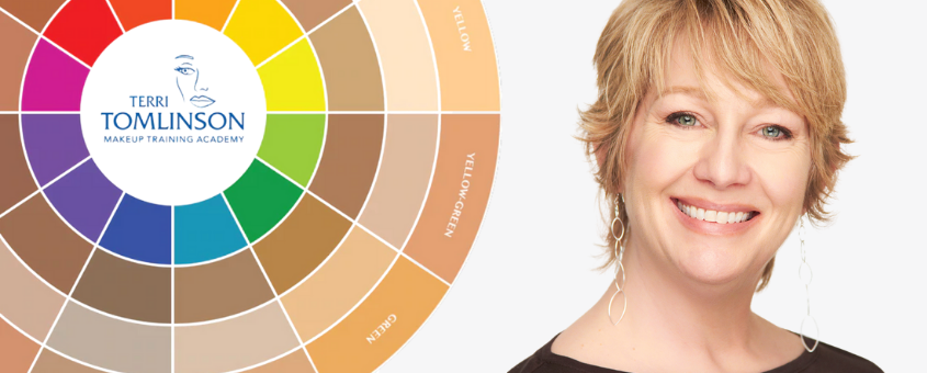 Terri Tomlinson re-invented the color wheel for makeup artists and makeup school students. Shop the wheel at Camera Ready Cosmetics