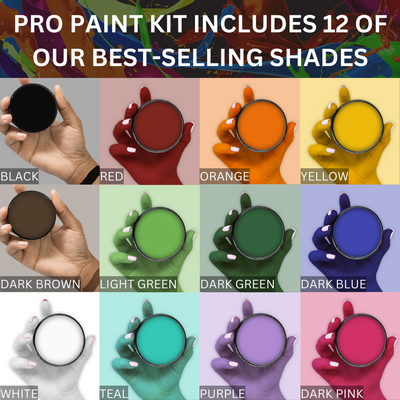 Mehron Paradise Makeup AQ ProPalette - 12 Colors Water Activated Palettes   