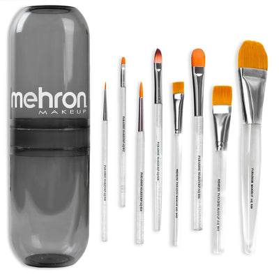 Mehron Paradise AQ 8 Piece Brush Set SFX Brush Sets   