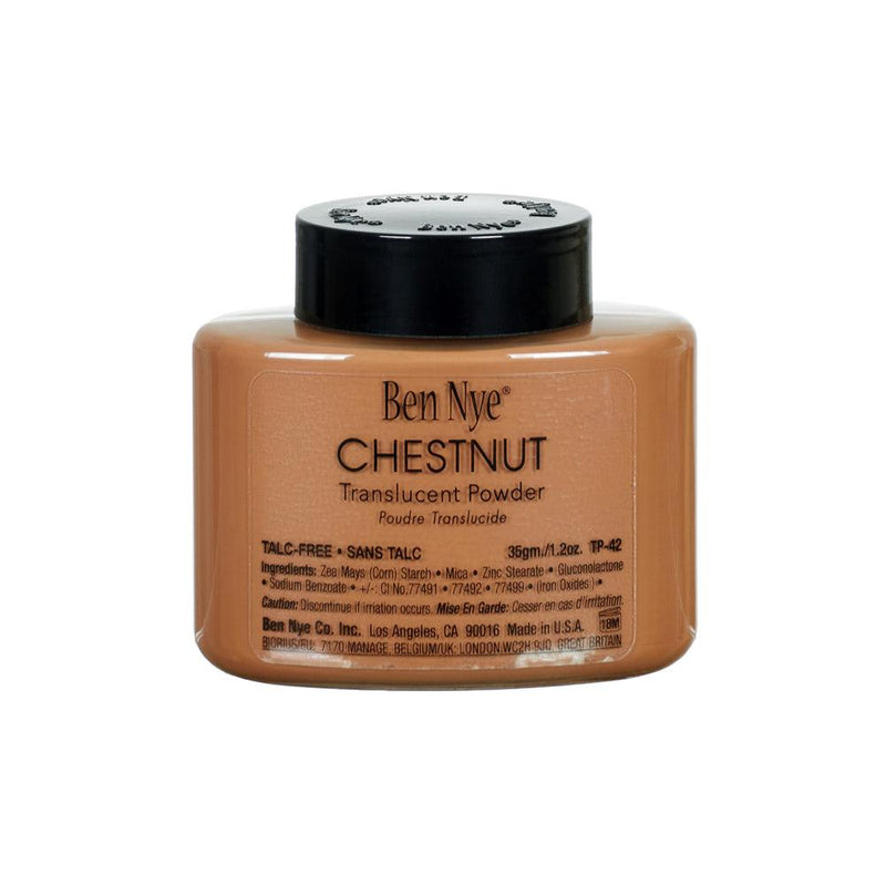 Ben Nye Chestnut Classic Translucent Face Powder Loose Powder 1.2 oz (TP-42) (Talc Free)  