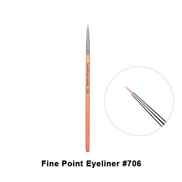 Bdellium Tools Pink Bambu Brushes for Eyes Eye Brushes 706 Fine Point Eyeliner (Pink)  