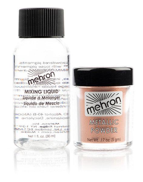 Mehron Metallic Powder with Mixing Liquid Pigment Copper (129-ML-CP)  