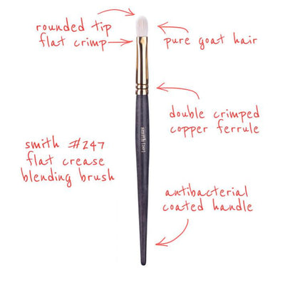 Smith Cosmetics 247 Flat Round Crease Brush Eye Brushes   
