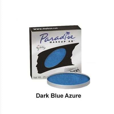 Mehron Paradise Cake Makeup AQ - Single Refill Water Activated Refills Brilliant Dark Blue - Azure (801-BDA)  