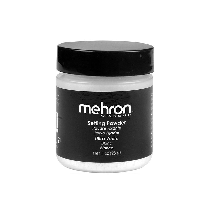 Mehron UltraFine Setting Powder Loose Powder 1.0 oz Ultra White (136-W)  