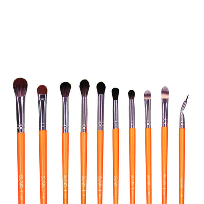 SUVA Beauty Neon Brush Set (10 Eye Brushes)