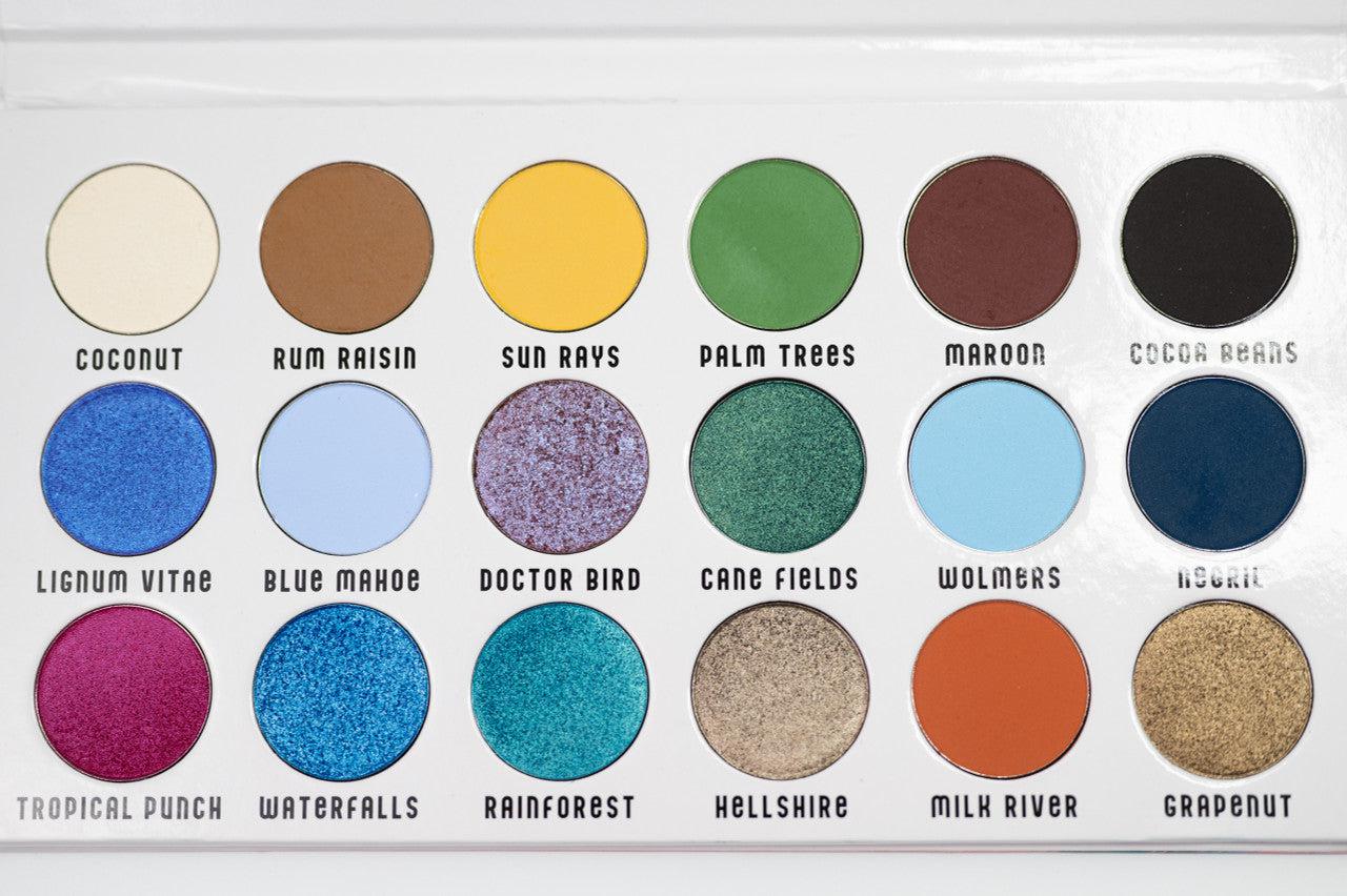 18 colors cardboard empty makeup palette