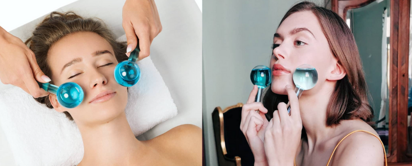 Experience cryotherapy from facial ice globes with Fraicheur Paris at Camera Ready Cosmetics