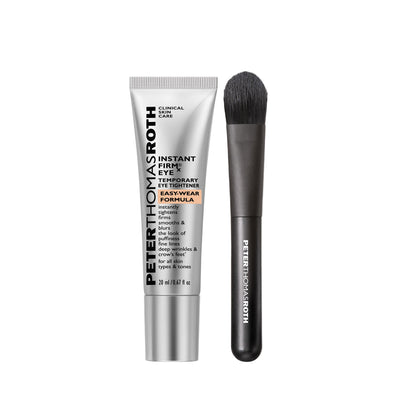 Peter Thomas Roth Instant Firm X Eye cream with applicator on a white background