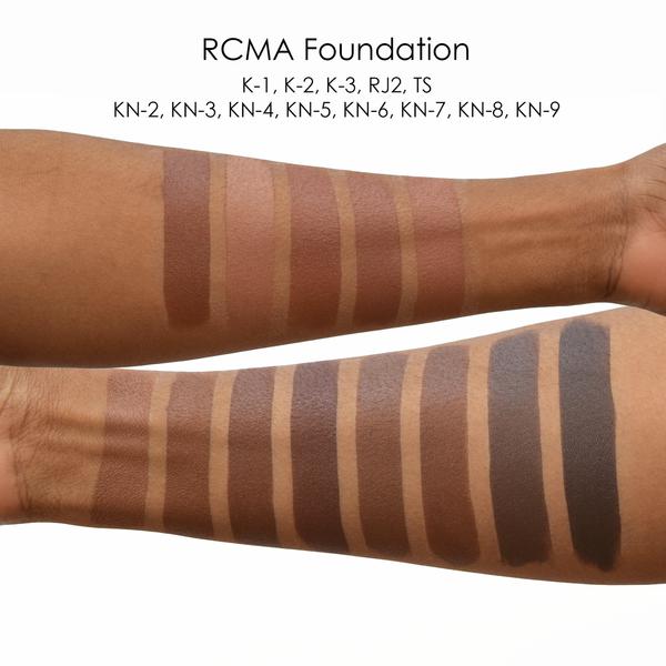 RCMA Four Color Foundation  RCMA Foundation Swatches – Camera