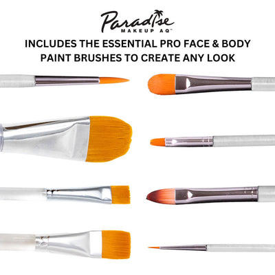 Mehron Paradise AQ Brush Set SFX Brush Sets   