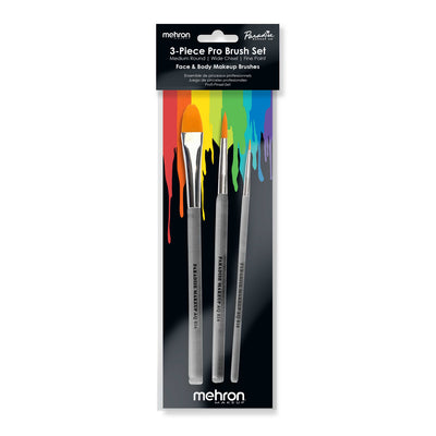 Mehron Paradise AQ 3 Piece Brush Set Brush Sets   