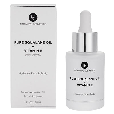 Narrative Cosmetics Pure Squalane Oil Enriched with Vitamin E Face Serums   