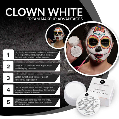 Narrative Cosmetics Quick Drying Clown White Cream Makeup Clown Makeup   