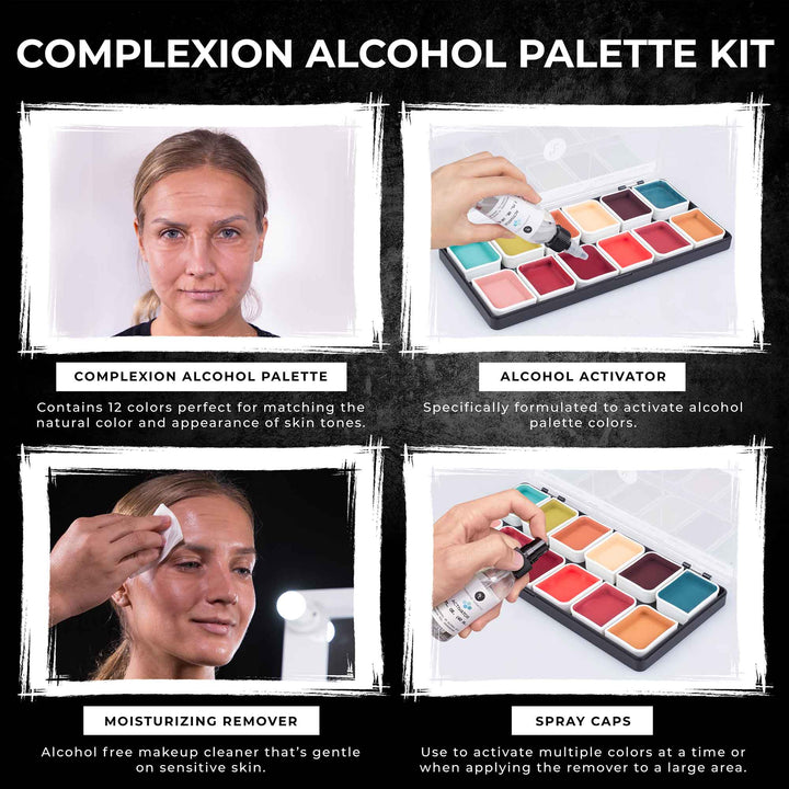 Narrative Cosmetics 12 Color Complexion Alcohol Activated Palette Alcohol Activated Palettes   