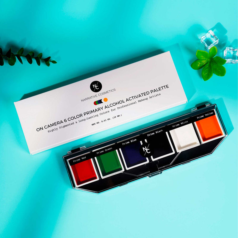 Narrative Cosmetics 6 Color On Camera Primary Alcohol Activated Makeup Palette Alcohol Activated Palettes   