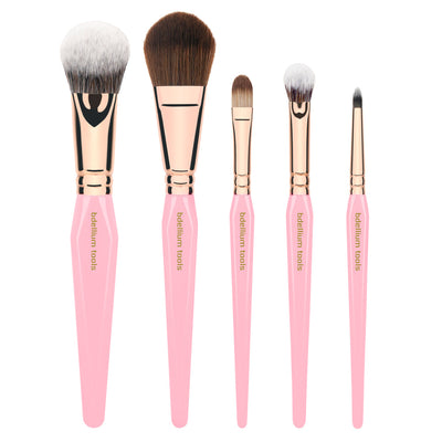 Bdellium Tools Pink Golden Triangle Face & Eyes Set Face Brushes