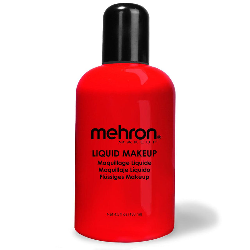 Mehron Liquid Makeup for Face Body and Hair FX Makeup 4.5oz Red 