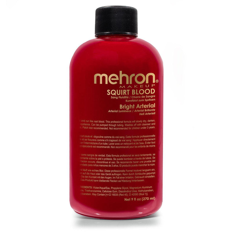 Mehron Performance Squirt Blood Blood 9 oz Bright Arterial (150-9)  