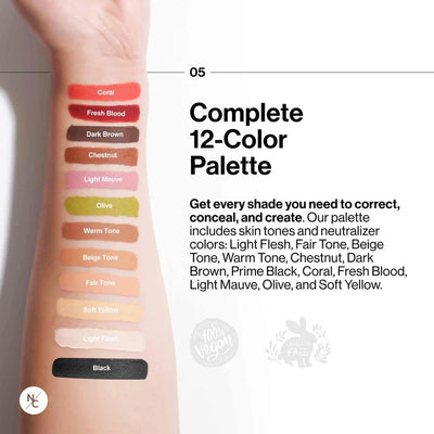 Narrative Cosmetics Quick-Set Tattoo Cover-Up Cream Palette FX Palettes