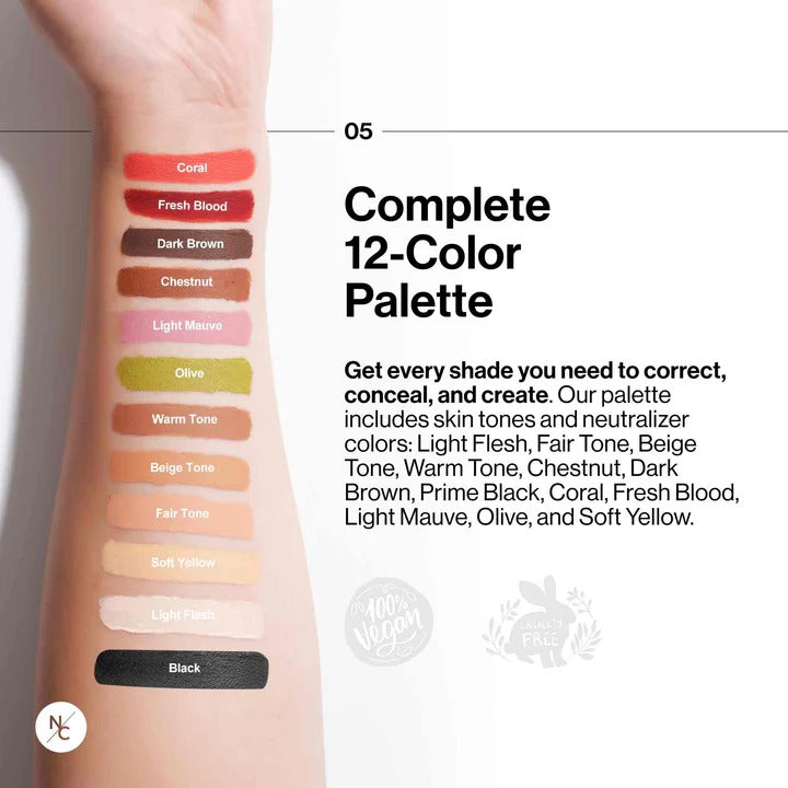 Narrative Cosmetics Quick-Set Tattoo Cover-Up Cream Palette FX Palettes