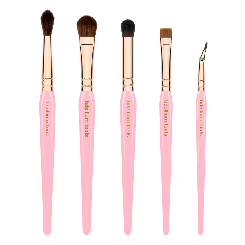Bdellium Tools Pink Golden Triangle Eyes Set Eye Brushes