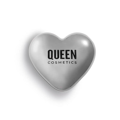 Queen Cosmetics Sublime Hearts Refill Compact Empty Palettes Silver  