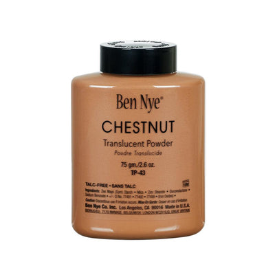 Ben Nye Chestnut Classic Translucent Face Powder Loose Powder 2.4 oz (TP-43) (Talc Free)  