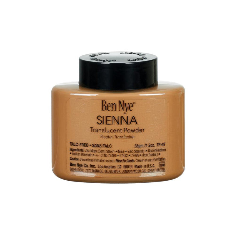Ben Nye Sienna Classic Translucent Face Powder Loose Powder 1.2 oz (TP-47) (Talc Free)  