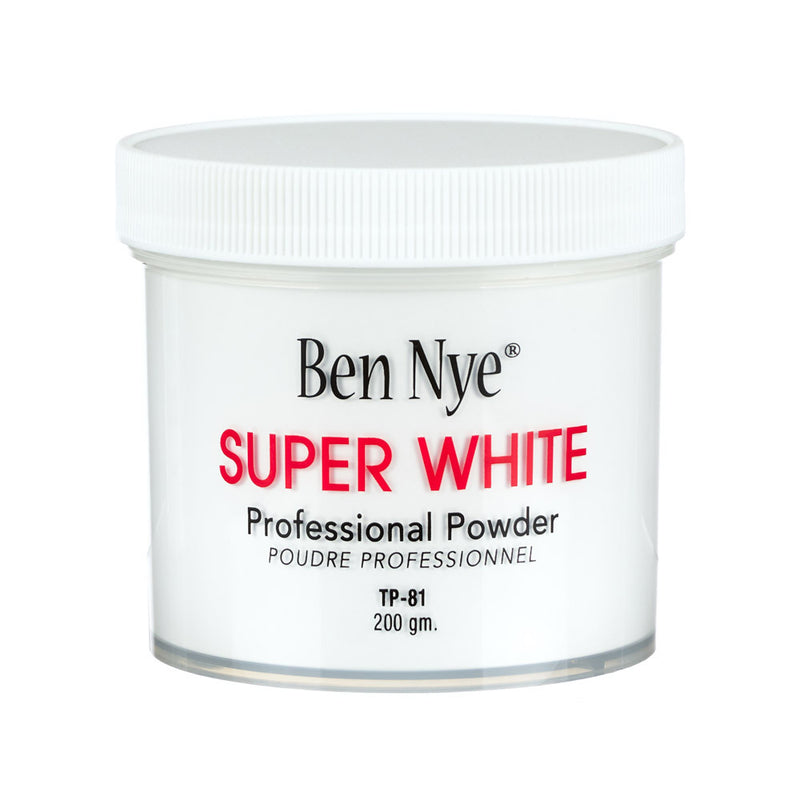 Ben Nye Professional Face Powder 7oz Loose Powder Super White 8oz. (TP-81) (Talc Free)  