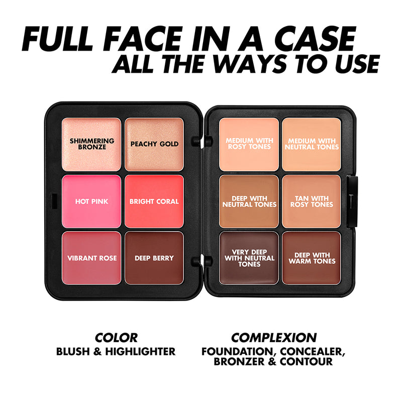 Make Up For Ever HD Skin Face Essentials Palette With Highlighters Face Palettes   