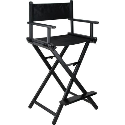 Just Case Aluminum Director Folding Portable Makeup Artist Chair Chairs Black  