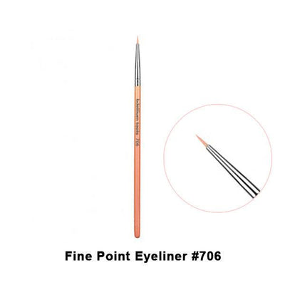 Bdellium Tools Pink Bambu Brushes for Eyes Eye Brushes 706 Fine Point Eyeliner (Pink)  