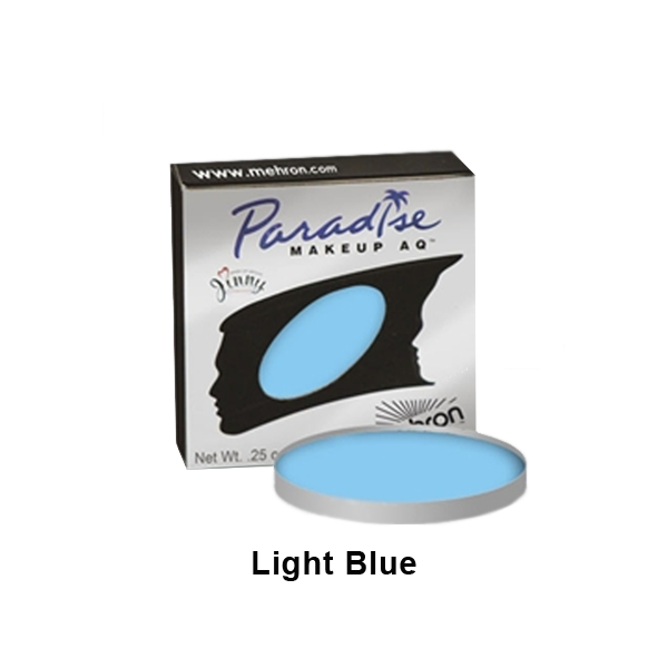 Mehron Paradise Cake Makeup AQ - Single Refill Water Activated Refills Light Blue (801-LBL)  
