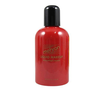 Mehron Liquid Makeup for Face Body and Hair FX Makeup 4.5oz Red 