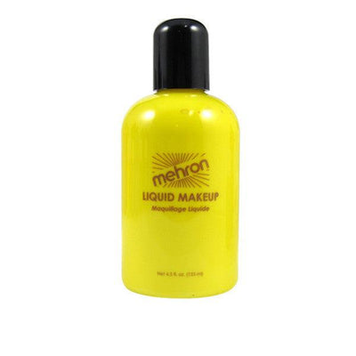 Mehron Liquid Makeup for Face Body and Hair FX Makeup 4.5oz Yellow 