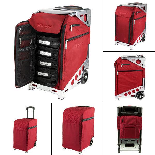 Zuca Pro Artist Makeup Cases Ruby Red/Silver  