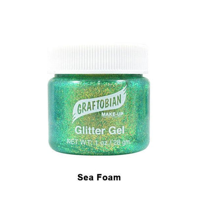 Graftobian Glitter Gel For Skin 1oz. Glitter Sea Foam (88913)  