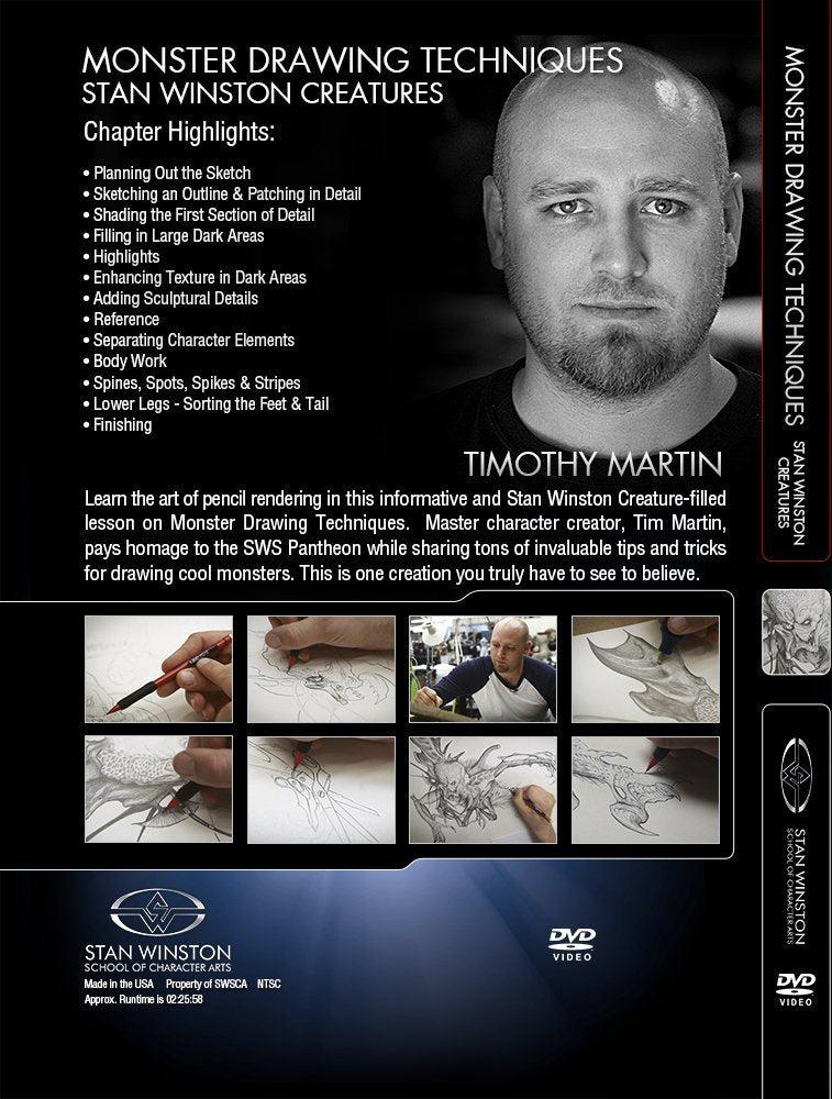 Stan Winston Studio Monster Drawing Techniques - The Stan Winston Creatures (DVD) SFX Videos   
