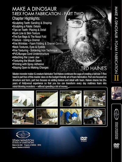Stan Winston Studio Make a Dinosaur T-Rex Foam Fabrication (DVD) SFX Videos   