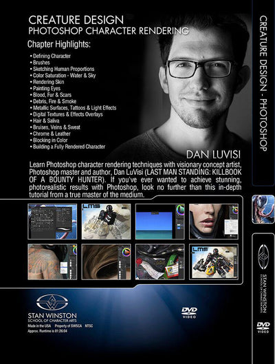 Stan Winston Studio Creature Design - Photoshop Character Rendering (DVD) SFX Videos   