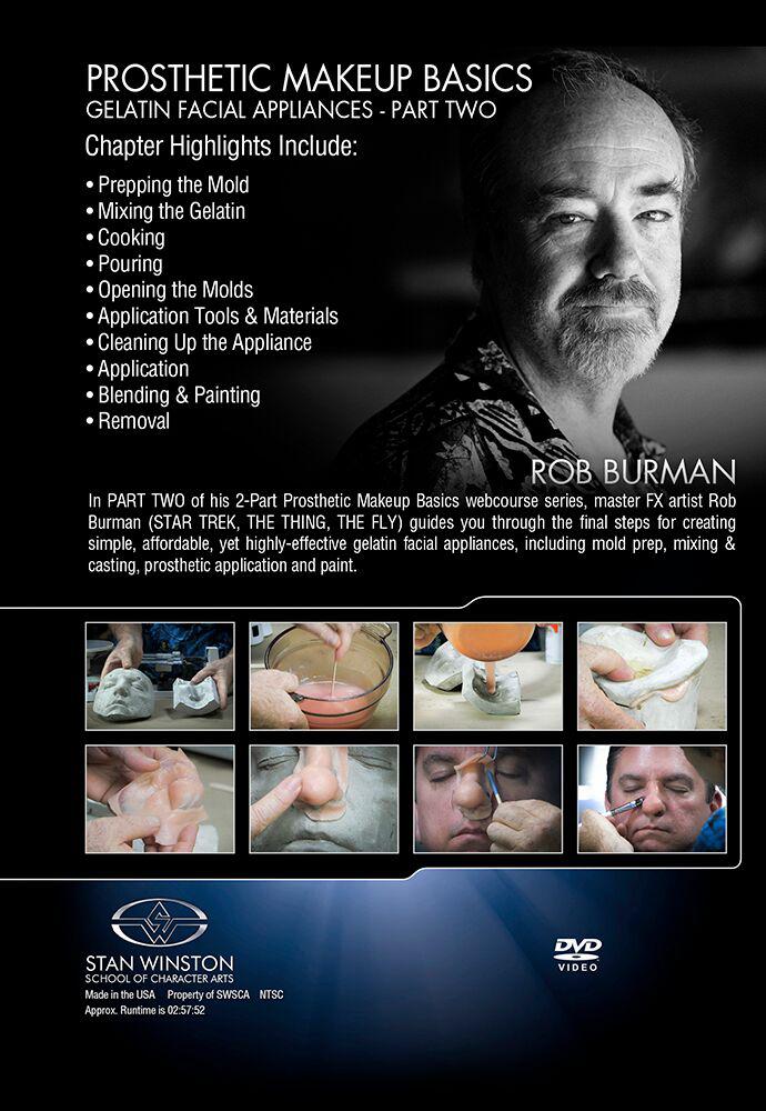 Stan Winston Studio Prosthetic Makeup Basics - Gelatin Facial Appliances (DVD) SFX Videos   