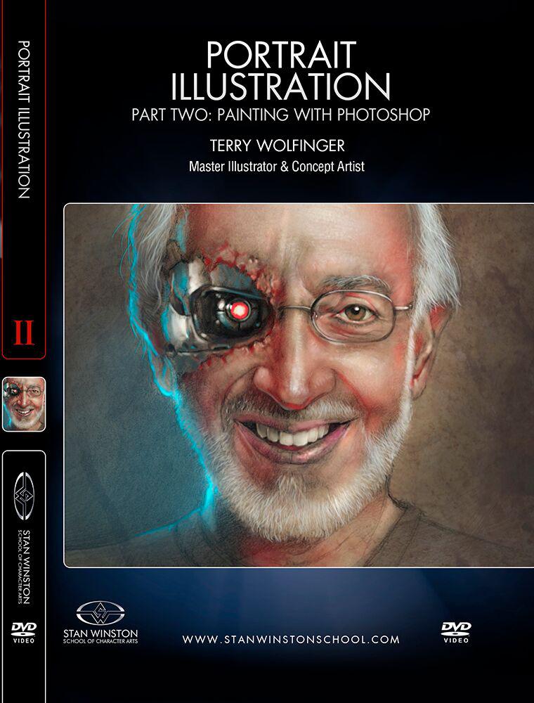 Stan Winston Studio Portrait Illustration (DVD) SFX Videos Part 2 - Painting with Photoshop  