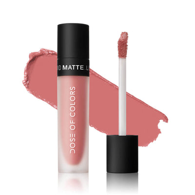 Dose of Colors Liquid Matte Lipstick Liquid Lipstick Bare with Me (LML301)  