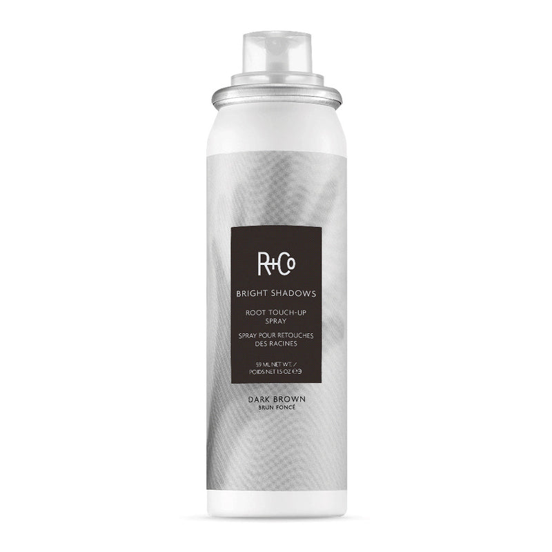 R+Co Bright Shadows Root Touch-Up Spray Hair Spray Dark Brown  