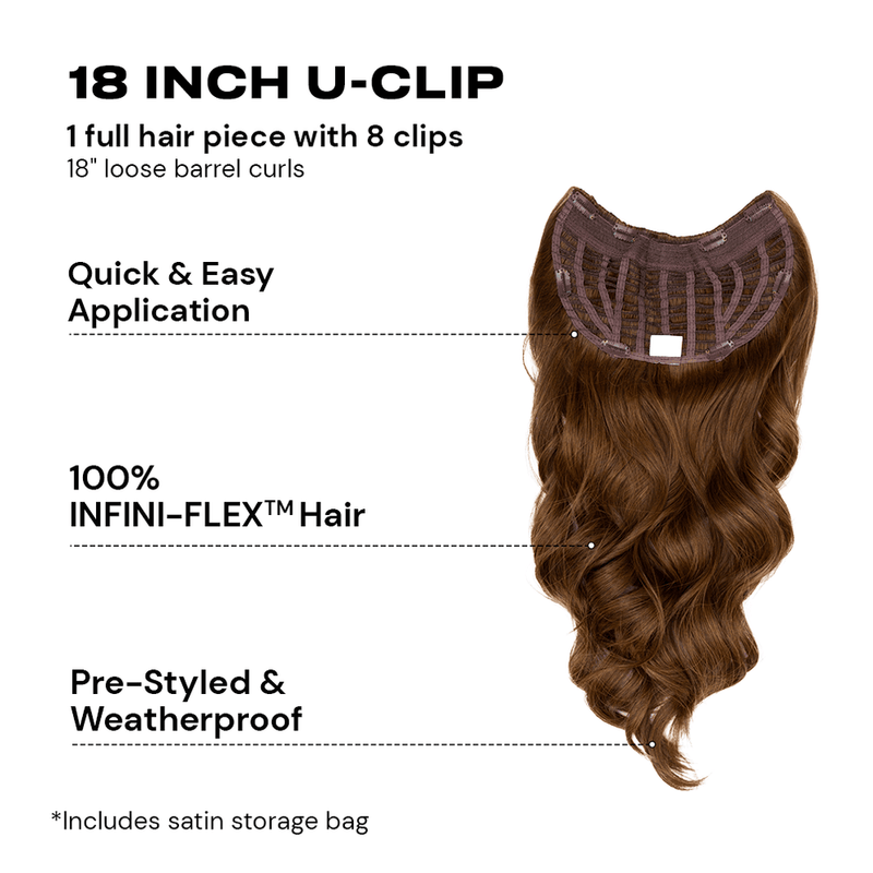 Insert Name Here U-Clip 18 Inch Extension Hair Extensions   