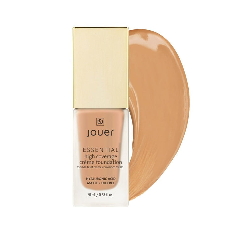 Jouer Essential High Coverage Crème Foundation Foundation Cashew (LF) Tan skin with cool pink undertones  