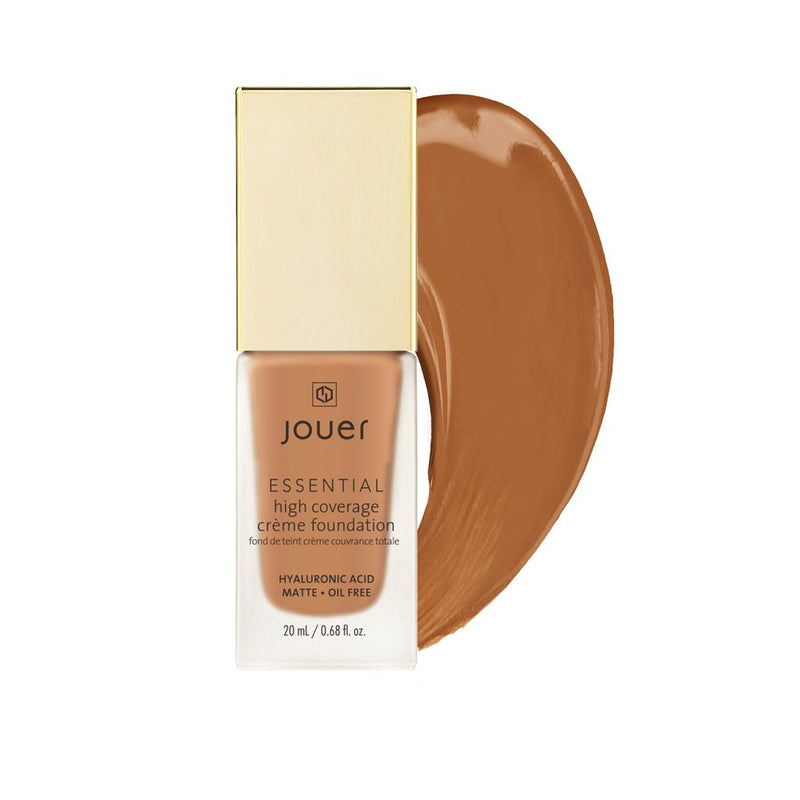 Jouer Essential High Coverage Crème Foundation Foundation Cocoa (LF) Dark skin with warm yellow undertones  