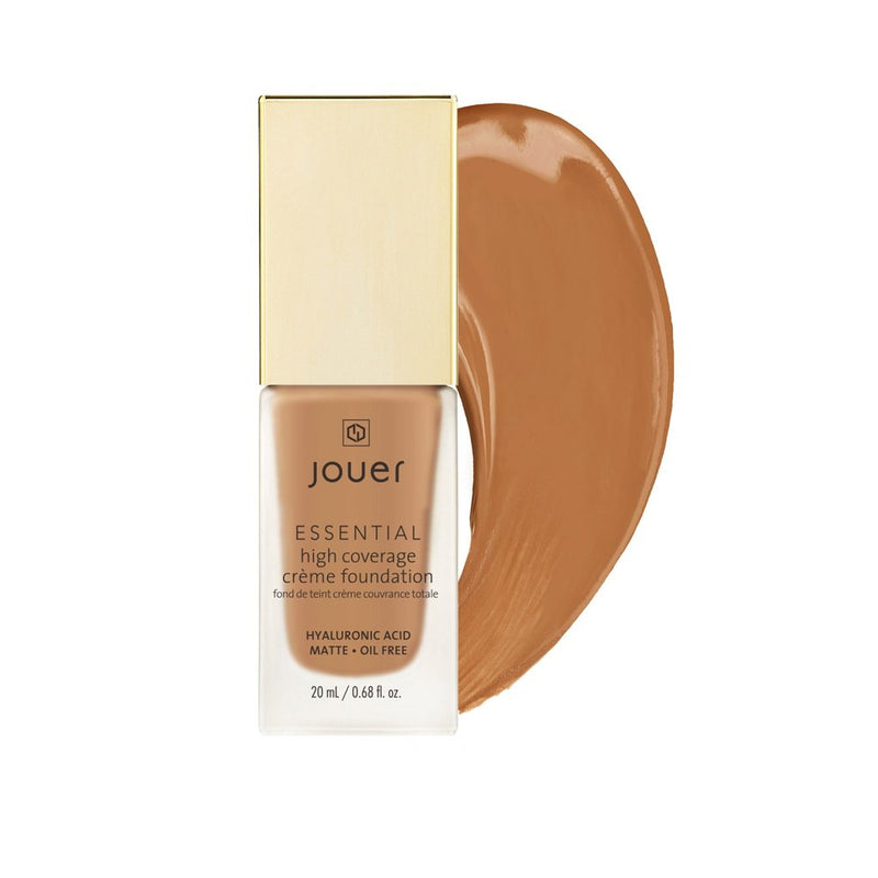Jouer Essential High Coverage Crème Foundation Foundation Walnut (LF) Dark skin with olive undertones and subtle golden tones  