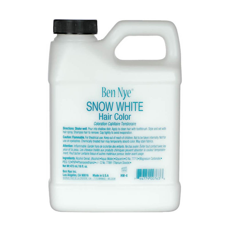 Ben Nye Liquid Hair Color Hair FX Snow White (HW-4) 16 oz jug  
